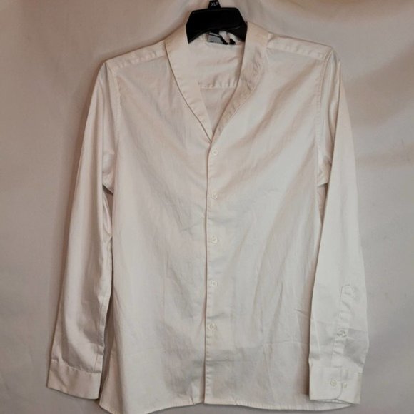 Asos white long sleeved button up blouse - Picture 1 of 6